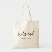 Persoonlijk Bruidsmeisje Handgeschreven Script Tote Bag (Voorkant)