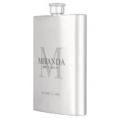 Persoonlijk bruidsmeisje monogram en naam flacon (Links)