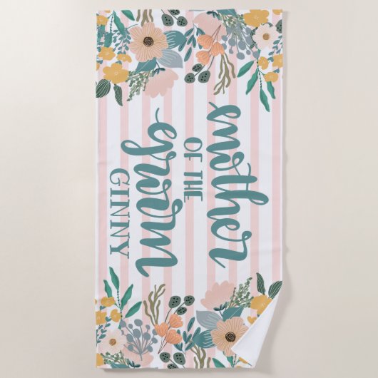 Persoonlijk Bruidsmeisje van de Bruidegom Strandlaken (Voorkant)