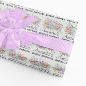 Persoonlijk Bruidsmeisjesfeest  Bloemetjes Inpakpa Cadeaupapier