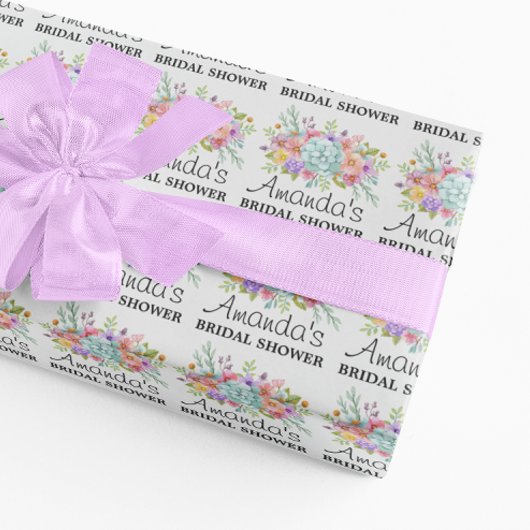 Persoonlijk Bruidsmeisjesfeest Bloemetjes Inpakpa Cadeaupapier