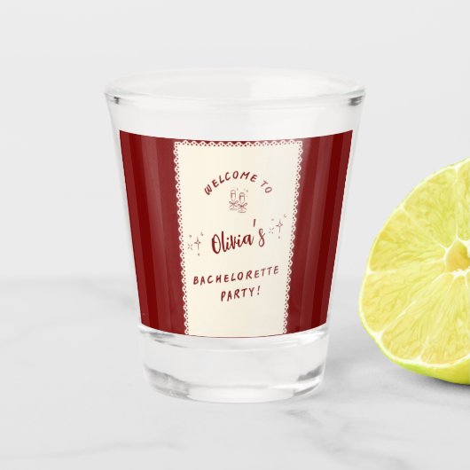 Persoonlijk bruidsmeisjesfeest shotglas shot glas (Voorkant)