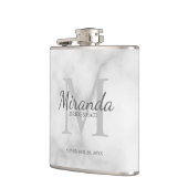 Persoonlijk bruidsmeisjesmonogram en naam heupfles (Links)