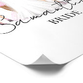 Persoonlijk bruidsnaam wandkunst cadeau poster (Hoek)