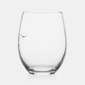 Persoonlijk bruidsnaammonogram wijnglas zonder voet (Links)