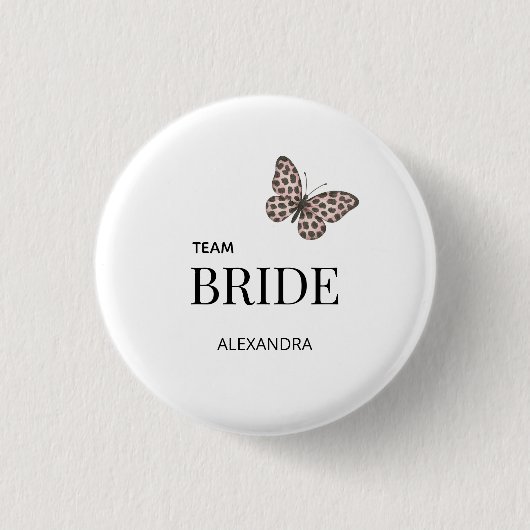 Persoonlijk Bruidsontwerp voor Trouwfeest Ronde Button 3,2 Cm (Voorkant)