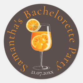 Persoonlijk bruidspartijfavoriet ronde sticker