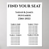 Persoonlijk bruiloft zitplaatsen overzicht (Voorkant)