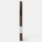 Persoonlijk bruin faux-leder Case-Mate iPhone case (Achterkant/links)