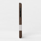 Persoonlijk bruin faux-leder Case-Mate iPhone case (Achterkant/links)