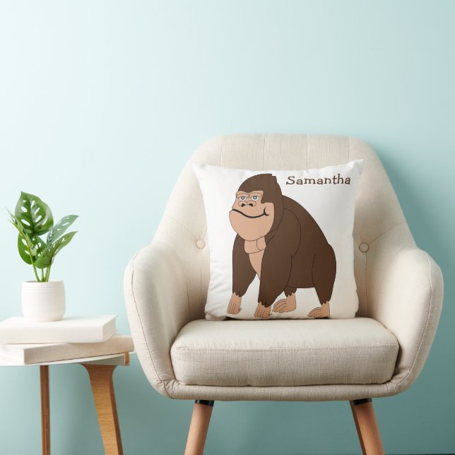 Persoonlijk Bruin Gorilla-ontwerp Kussen (Stoel)