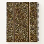 Persoonlijk  bruin goudvormig  notitieboek (Achterkant)