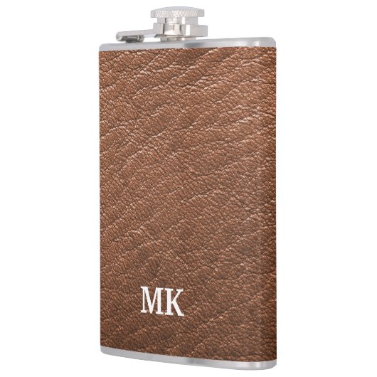 Persoonlijk bruin leder Kijk Heupfles (Links)