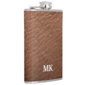 Persoonlijk bruin leder Kijk Heupfles (Rechts)