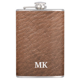 Persoonlijk bruin leder Kijk Heupfles