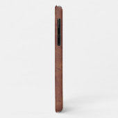 Persoonlijk Bruin Leren Avontuur Case-Mate iPhone Case (Achterkant/links)
