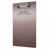 Persoonlijk bruin metaal klembord (Links)