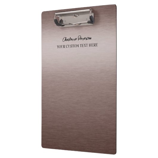 Persoonlijk bruin metaal klembord (Links)