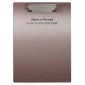 Persoonlijk bruin metaal klembord (Voorkant)