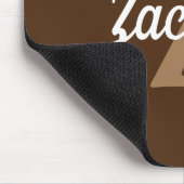 Persoonlijk Bruin Tannend Retro Monogram Muismat (Hoek)