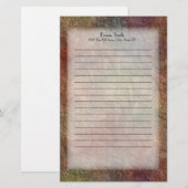 Persoonlijk bruine gele steen grunge briefpapier (Voorkant / Achterkant)