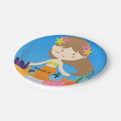 Persoonlijk Brunette Mermaid Birthday Paper Bord (Gekanteld)