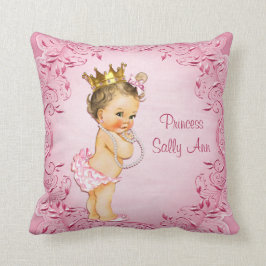 Persoonlijk Brunette Princess Glamoureuze roze Kussen