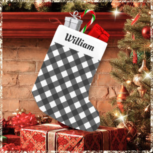 Persoonlijk Buffalo Plaid Ruttenpatroon Landelijk Kleine Kerstsok