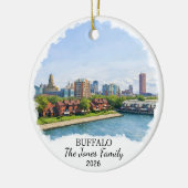 Persoonlijk Buffalo-sieraad, Aangepast New York Keramisch Ornament (Links)