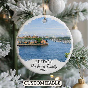Persoonlijk Buffalo-sieraad, Aangepast New York Keramisch Ornament