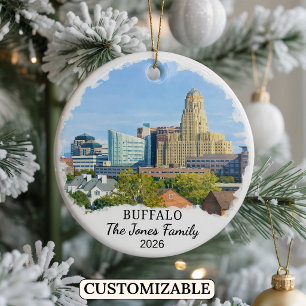 Persoonlijk Buffalo-sieraad, Aangepast New York Keramisch Ornament
