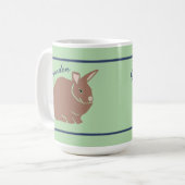 Persoonlijk Bunny Rabbit Koffiemok (Voorkant links)