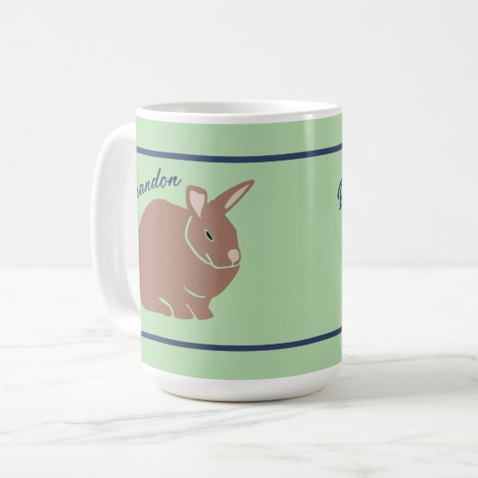Persoonlijk Bunny Rabbit Koffiemok (Voorkant links)