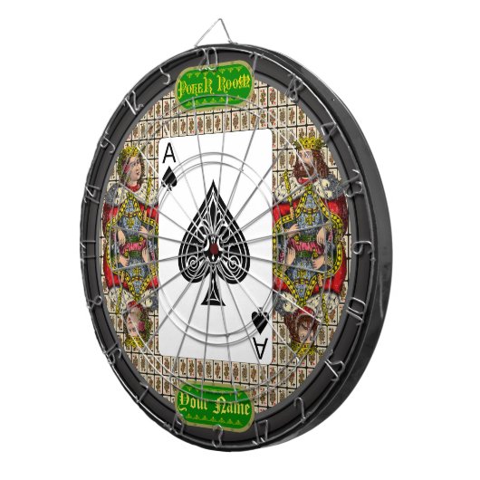 Persoonlijk Bureau van de Steden Poker Dartbord (Voorkant Rechts)