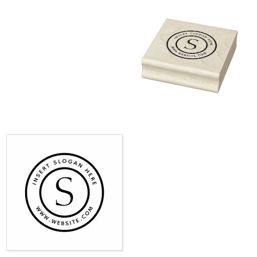 Persoonlijk Business Monogram Rubberstempel (Gestempeld)