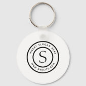 Persoonlijk Business Monogram Sleutelhanger (Voorkant)