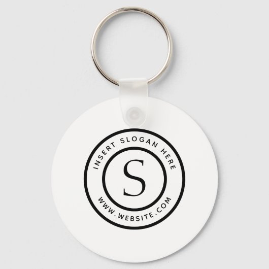 Persoonlijk Business Monogram Sleutelhanger (Voorkant)