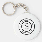 Persoonlijk Business Monogram Sleutelhanger (Voorkant)