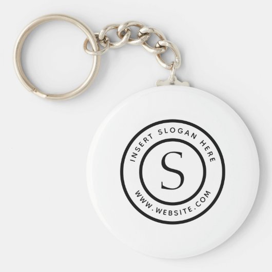 Persoonlijk Business Monogram Sleutelhanger (Voorkant)