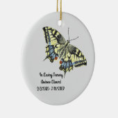 Persoonlijk Butterfly Memorial Keramisch Ornament (Rechts)