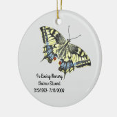 Persoonlijk Butterfly Memorial Keramisch Ornament (Links)