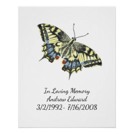 Persoonlijk Butterfly Memorial Perfect Poster