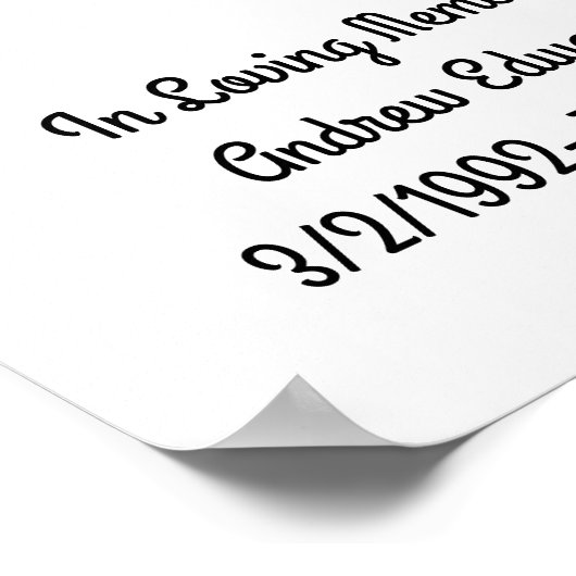 Persoonlijk Butterfly Memorial Poster (Hoek)