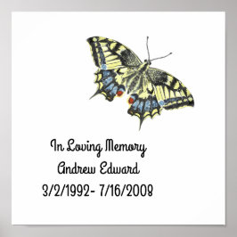 Persoonlijk Butterfly Memorial Poster