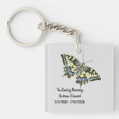 Persoonlijk Butterfly Memorial Sleutelhanger (voorkant)