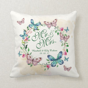Persoonlijk Butterfly Wreath Wedding Sierkussen