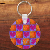 Persoonlijk Button-toetsenbord - Kunst voor Pop Sleutelhanger (Voorkant)