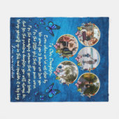 persoonlijk cadeau aan mijn dochter met 5 afbeeldi fleece deken (Voorkant (Horizontaal))