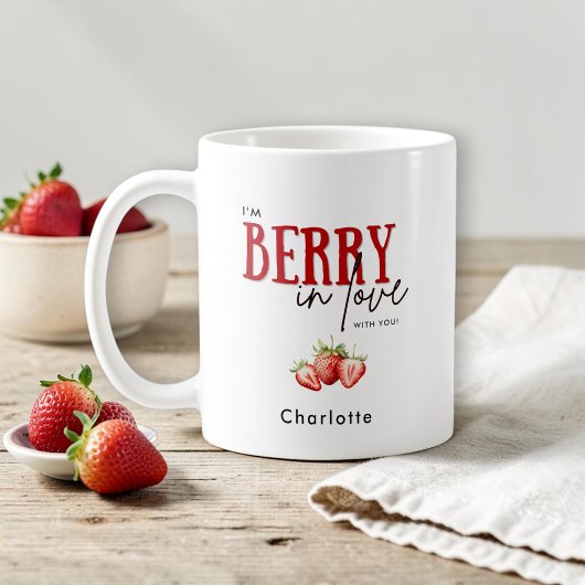 Persoonlijk cadeau 'Bes verliefd' Koffiemok