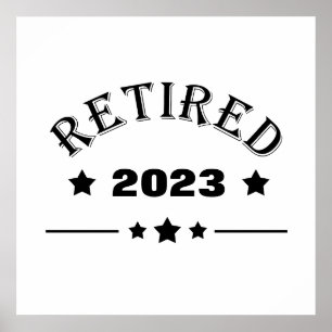 Persoonlijk cadeau-idee voor pensionering poster